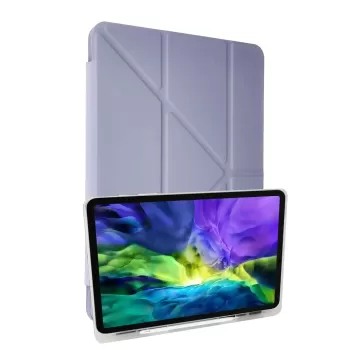 Newface iPad 10.2 (8.nesil) Kılıf Kalemlikli Mars Tablet Kılıfı - Lila