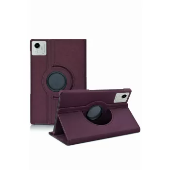 Newface Huawei Honor Pad X9A 360 Tablet Deri Kılıf - Mürdüm