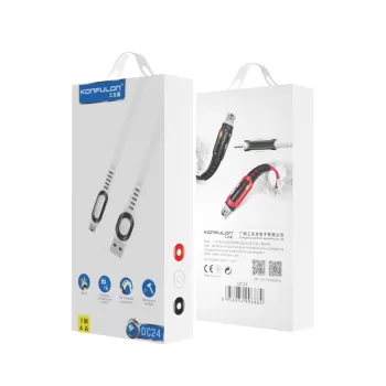 Konfulon DC24 Micro USB Kablo 1.2M 4A - Beyaz