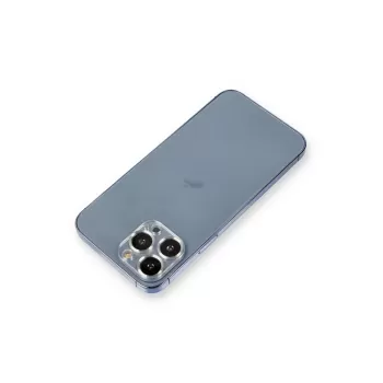 Newface iPhone 12 Pro Max Metal Kamera Lens Koruma Cam - Gümüş