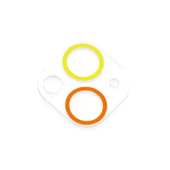 Newface iPhone 13 Mini Renkli Kamera Lens Koruma Cam - Sarı-Turuncu