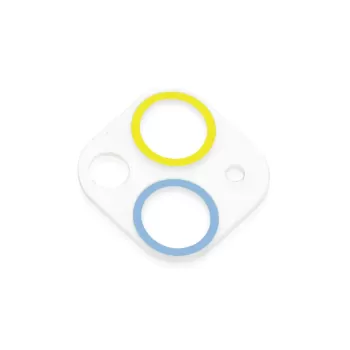 Newface iPhone 13 Mini Renkli Kamera Lens Koruma Cam - Sarı-Mavi