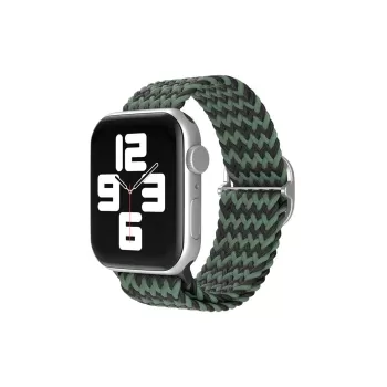Newface Apple Watch 38mm Star Kordon - Zigzag Yeşil-Siyah
