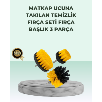 Matkap Uyumlu Temizlik Fırçası Seti 3’lü Çok Amaçlı