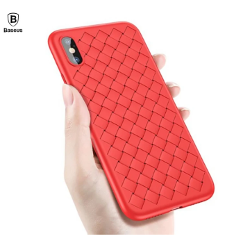 Baseus İPhone X Xs Ultra Slim Bv Wieving Lux Silikon Kılıf-(5775)