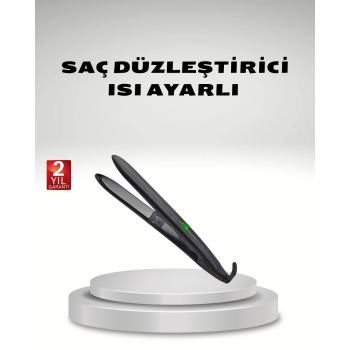 Isı Ayarlı Saç Düzleştirici Titanyum Seramik Plaka Dijital Ekran