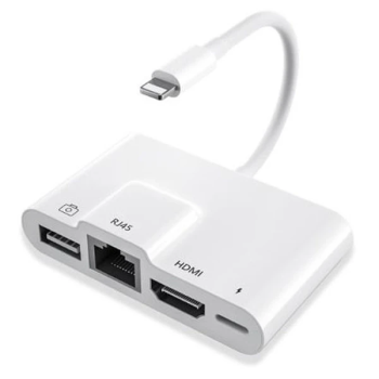 ALLY İPhone 3İN1 Lightning HDMI RJ45 OTG Digital AV Adaptör Hub-(5775)