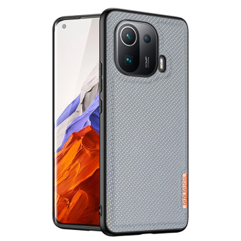 Dux Ducis Fino Serisi Xiaomi Mi 11 Pro Kılıf Premium Dokuma Silikon Kılıf-(5775)