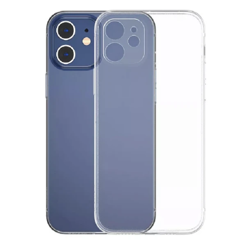 Baseus Simple Case iPhone 12 6.1 İnce Şeffaf Silikon Kılıf Kamera Korumalı-(5775)