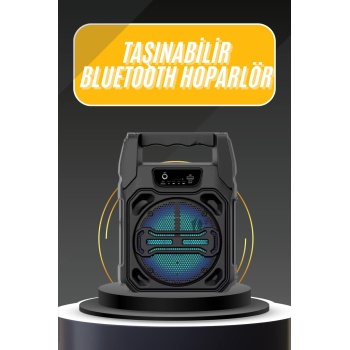 Karaoke Mikrofonlu Fm Radyolu Bluetooth Hoparlör Yüksek Ses Kaliteli