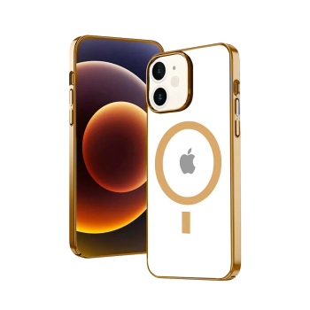 Ally iPhone 12 - 12 Pro 6.1inç Magsafe Uyumlu Renkli Kenar Silikon Kılıf-(5775)