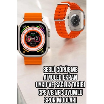 Yeni Nesil Akıllı Saat Nabız Ölçer Sağlık Ölçer ve Kalori Ölçer Uyku Takibi NFC Özelliği