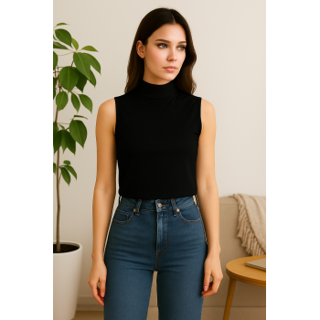 Kadın Kolsuz Body-(17952)