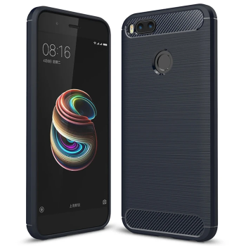 Xiaomi Mi 5x Dark Ultra Koruma Karbon Fiber Doku Silikon Kılıf-(5775)