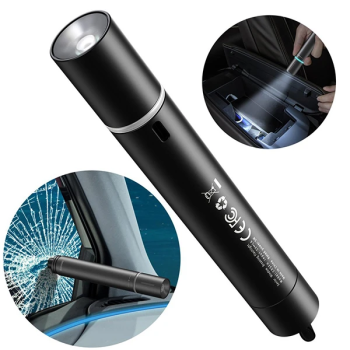 Baseus Savior Araç Pencere Camı Kırıcı ve Şarjlı Fener/Emergency Light-(5775)