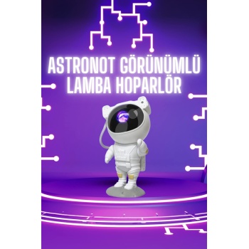 Astronot Şeklinde Bluetooth Hoparlör Gökyüzü Kumandalı Aydınlatma Lamba