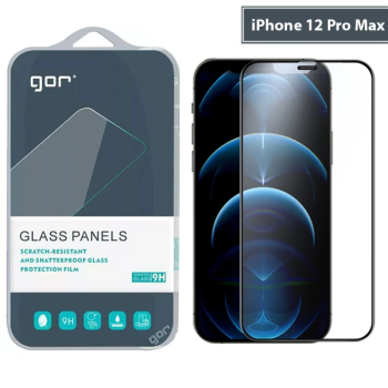 GOR iPhone 12 Pro Max 9D Hardening Tempered Full Cam Ekran Koruyucu-(5775)
