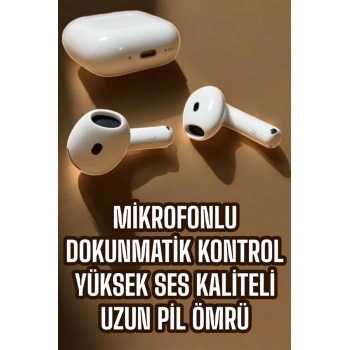 4.Nesil Kaliteli TWS Android ve İOS Uyumlu Mikrofonlu Kulaklık