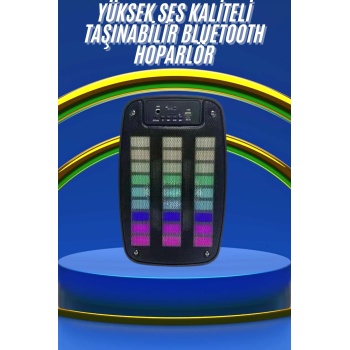 Kablosuz Hoparlör İOS ve Android Uyumlu Şarjlı SD Kart Girişli Bluetooth Hoparlör