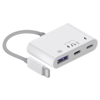 İPhone-Otg Hub -Usb Type C To Kulaklık ve Usb Kamera Okuyucu Otg-(5775)