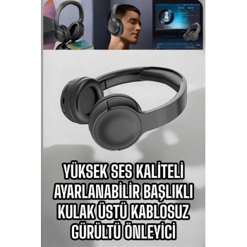 Kablosuz Bluetooth Kulaklık ANC/ENC Destekli Kulak Üstü Yüksek Ses Kaliteli