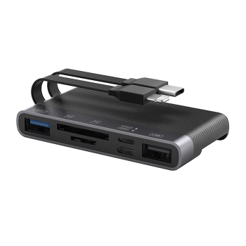 ALLY NK-1048HD 6in1 USB + Type-C + Lightning + SD-TF Kart Okuyucu Çevirici Adaptör-(5775)