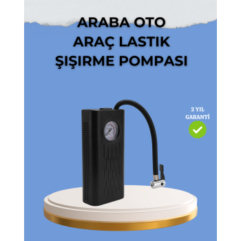 Çok Fonksiyonlu Dijital Gösterge Elektrikli Lastik Pompası