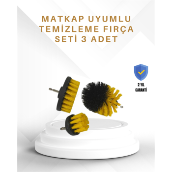 Yüksek Devirde Etkili Temizlik Sağlayan Matkap Ucu Fırça Seti