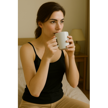 İp Asklılı Bluz (Atlet- tşhirt) LİKRALI-(17952)