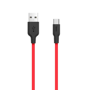 HOCO X21 USB to Type-C 3A Silikon Hızlı Şarj ve Data Kablosu-(5775)