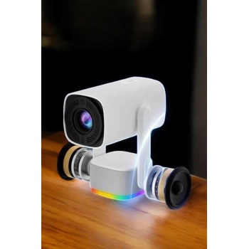 Şarjlı Projeksiyon Oyun Sinema Projektörü 4K HD Görüntü Kaliteli