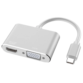 Ally Multiport Usb Type C To HDMİ+VGA HUB Çevirici Adaptör-(5775)