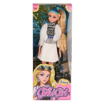 WG-115521  Ceketli Çizmeli Renkli Saçlı Bebek 29 cm -Vardem Oyuncak