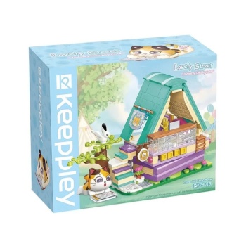KP28018 Keeppley Lovely Street Calico Cat Comic House Blok Seti -Vagonlife