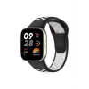 Newface Xiaomi Redmi Watch 3 Spor Delikli Kordon - Siyah-Beyaz