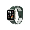 Newface Xiaomi Redmi Watch 3 Spor Delikli Kordon - Haki Yeşil-Beyaz