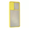 Newface Samsung Galaxy A71 Kılıf Palm Buzlu Kamera Sürgülü Silikon - Sarı