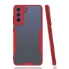 Newface Samsung Galaxy S21 FE Kılıf Platin Silikon - Kırmızı