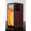Newface Xiaomi Redmi 13C Kılıf Aras Deri Kapak - Bordo