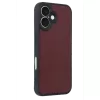 Newface iPhone 16 Kılıf Aras Deri Kapak - Bordo