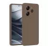 Newface Xiaomi Redmi Note 14 4G Kılıf First Silikon - Kahverengi