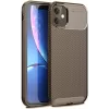 Newface iPhone 11 Kılıf Auto Focus Karbon Kapak - Kahverengi