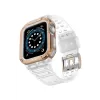 Newface Apple Watch 42mm KR401 Silikon Kordon - Beyaz-Rose