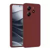 Newface Xiaomi Redmi Note 14 4G Kılıf First Silikon - Bordo