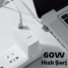 Baseus Zinc Manyetik L Uçlu 60W Macbook Hızlı Şarj Güç Kablosu 2m-(5775)