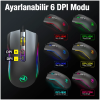 HXSJ A869 7200DPI Ayarlanabilir RGB Işık Gaming Oyuncu Mouse-(5775)