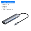 Baseus Usb Type C 6in1 HDMI 3x USB 3.0 RJ45 Çoğaltıcı Adaptör-(5775)