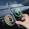 ALLY W06 MagSafe RGB 15W Kablosuz Hızlı Şarj Cihazı ve Araç İçi Telefon Tutucu-(5775)