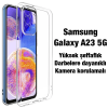 Ally SM Galaxy A23 5G Kılıf Kamera Korumalı Ultra İnce Şeffaf Silikon Kılıf-(5775)