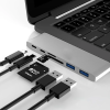 Ally 6 İn1 Usb-C Hub Daul  USB 3.0 Type-C Şarj Kart Reader Çoğaltıcı Hub-(5775)